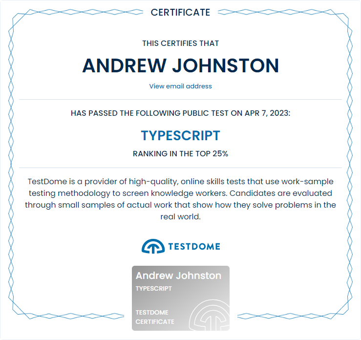 certification